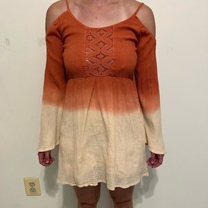 Off the shoulder long sleeve dress